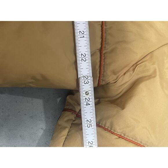 Sigallo, Yellow Nylon Flight Skii Jacket, 80s Size L, Zipper Closure, Warm FLAWS - Picture 8 of 9